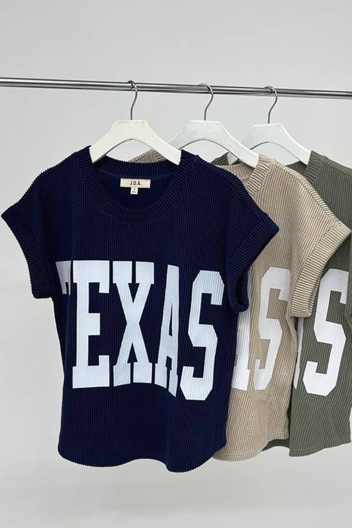 Blu Pepper - Wholesale Knit Top - Women's - TEXAS SHORT SLEEVE SWEATER KNIT T-SHIRT18