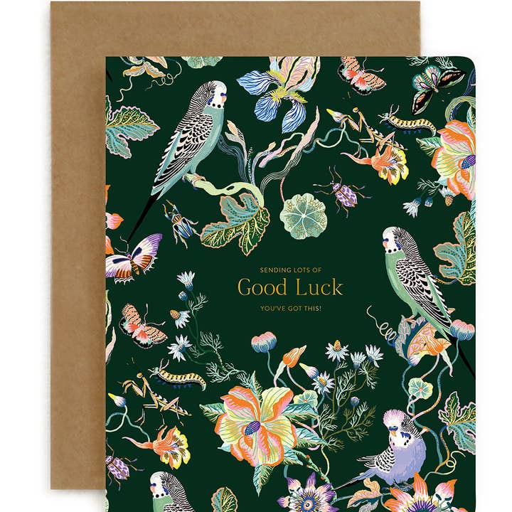 Bespoke Letterpress - Wholesale Good Luck card - Good Luck - Wondergarden Greeting Card