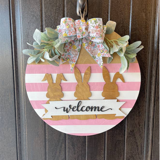 Welcome Bunny Round for wholesale by JJ Squared Shop