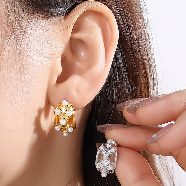 Geometric Drop Earrings and other Purchase Wholesale imitation pearls. Free Returns & Net 60 Terms on Faire trending on Faire.