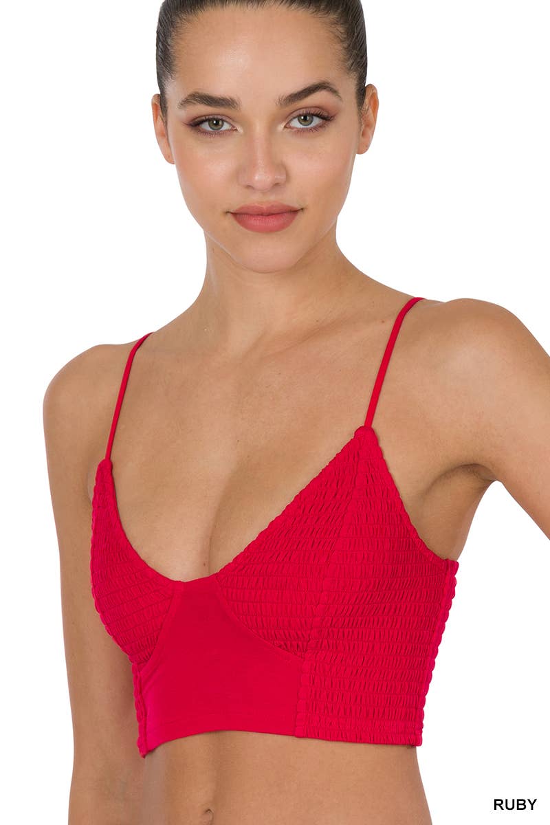 42POPS - Wholesale Bralette - Women's - ..SI-22629 SMOCKED TRIANGLE BRALETTE3