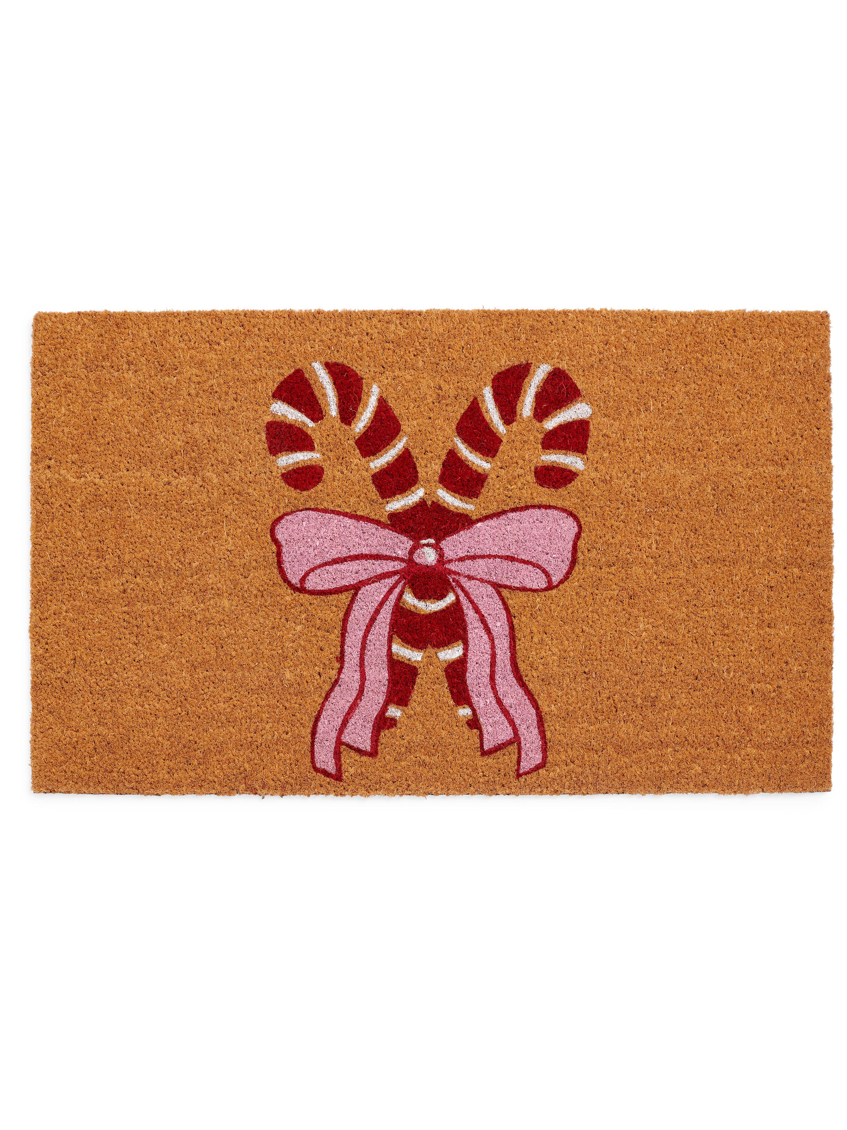 Shiraleah - Wholesale Door Mat - CANDY CANE DOORMAT,NATURAL0