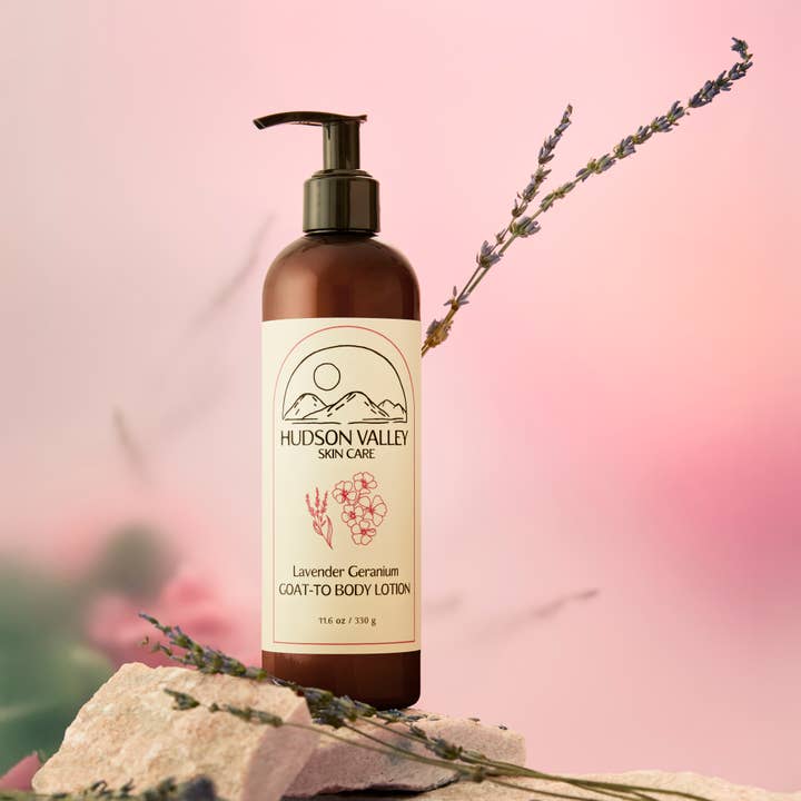 Hudson Valley Skin Care - Wholesale Body Cream/Lotion - Lavender Geranium Goat-to Body Lotion1