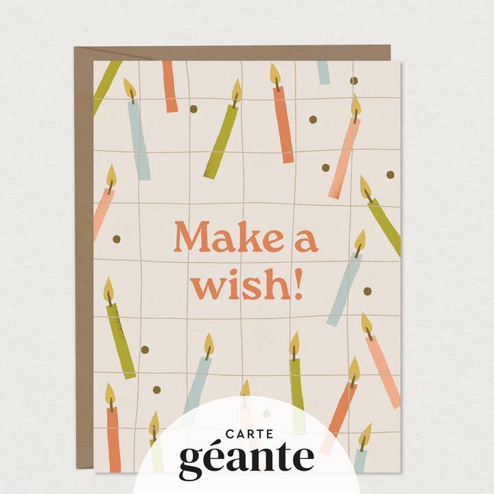 Reuzenkaart Doe een wens - Originele verjaardagskaart voor wholesale door Mimosa Design