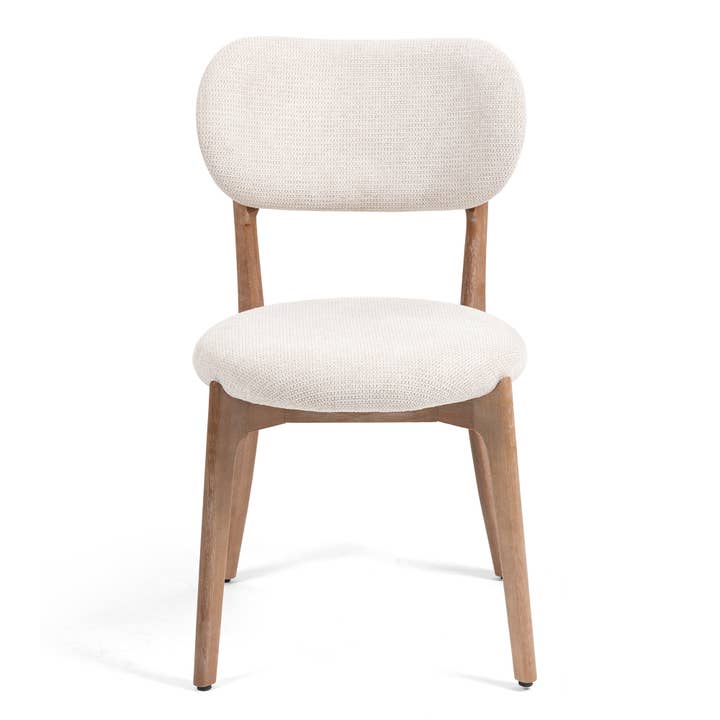 Glamour Home - Wholesale Chair - Set of 2 Bernardo Beige Washed Woven Fabric Dining Chair2