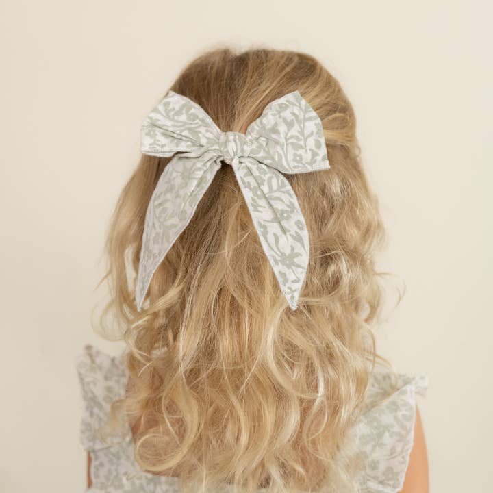 Pinza orgánica para el cabello, diseño floral salvia para venta al por mayor de Makemake Organics