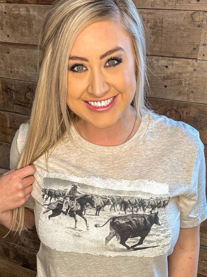 Sterling Kreek - Wholesale Screen Printed T-Shirt - Women's - Cuttin' The Baldy Tee1