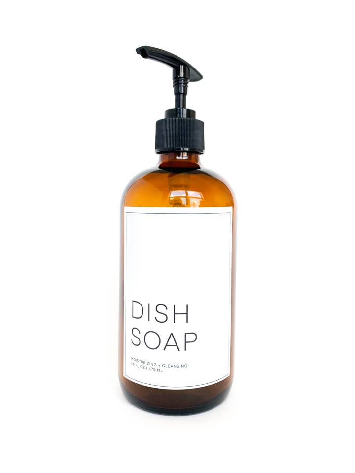 Amber glazen dispenserfles - 16oz voor wholesale door Epiphany