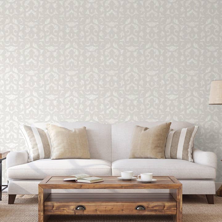 Modern präglad silverformad tapet, heminredning, estetisk tapet, texturerad väggbeklädnad utan klister och utan att lossna för wholesale av Walloro Luxury Embossed Wallpaper