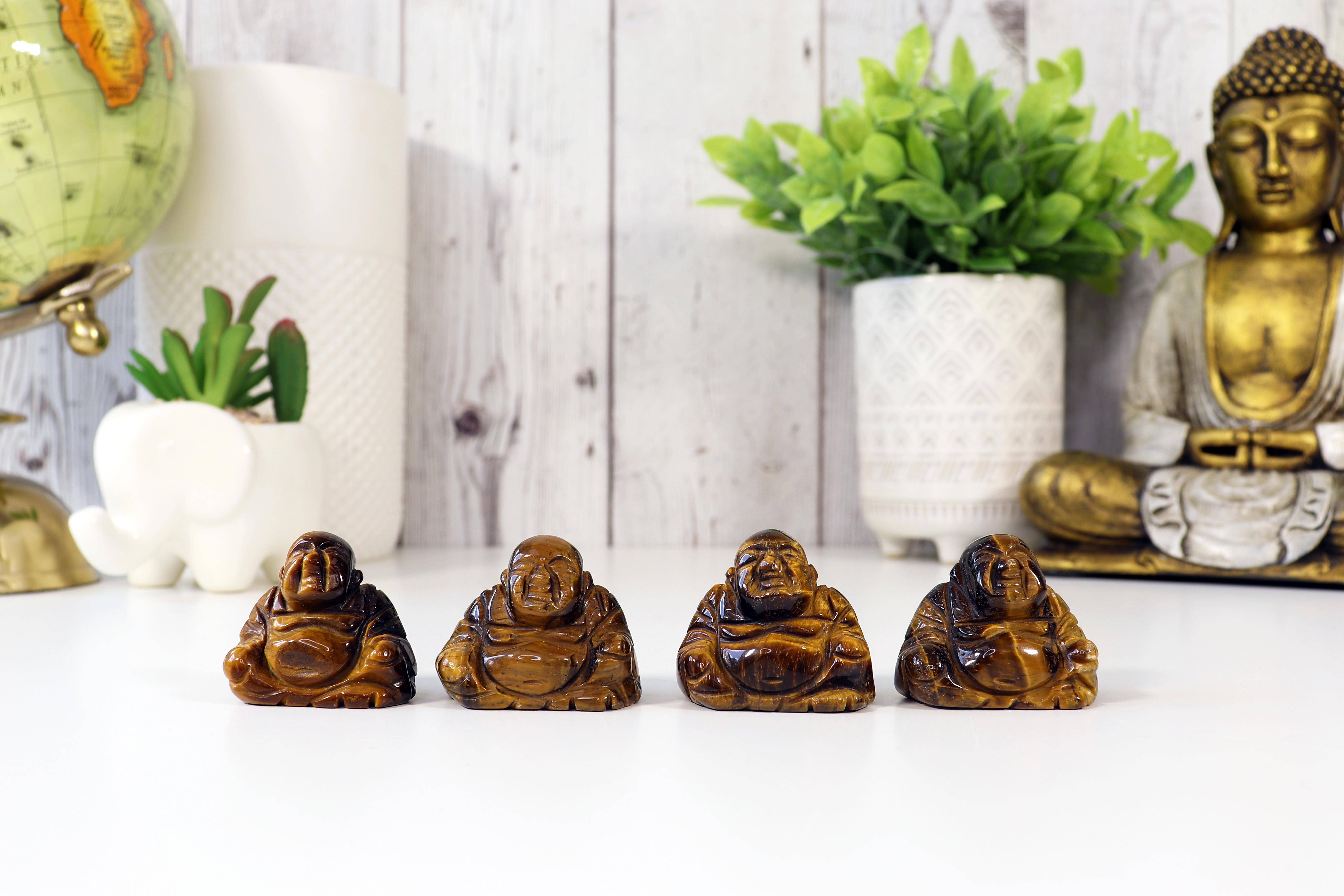 Natures Artifacts Inc – Engroshandel Pyntefigur – Tiger Eye Buddha - Håndskåret Mini Buddha7