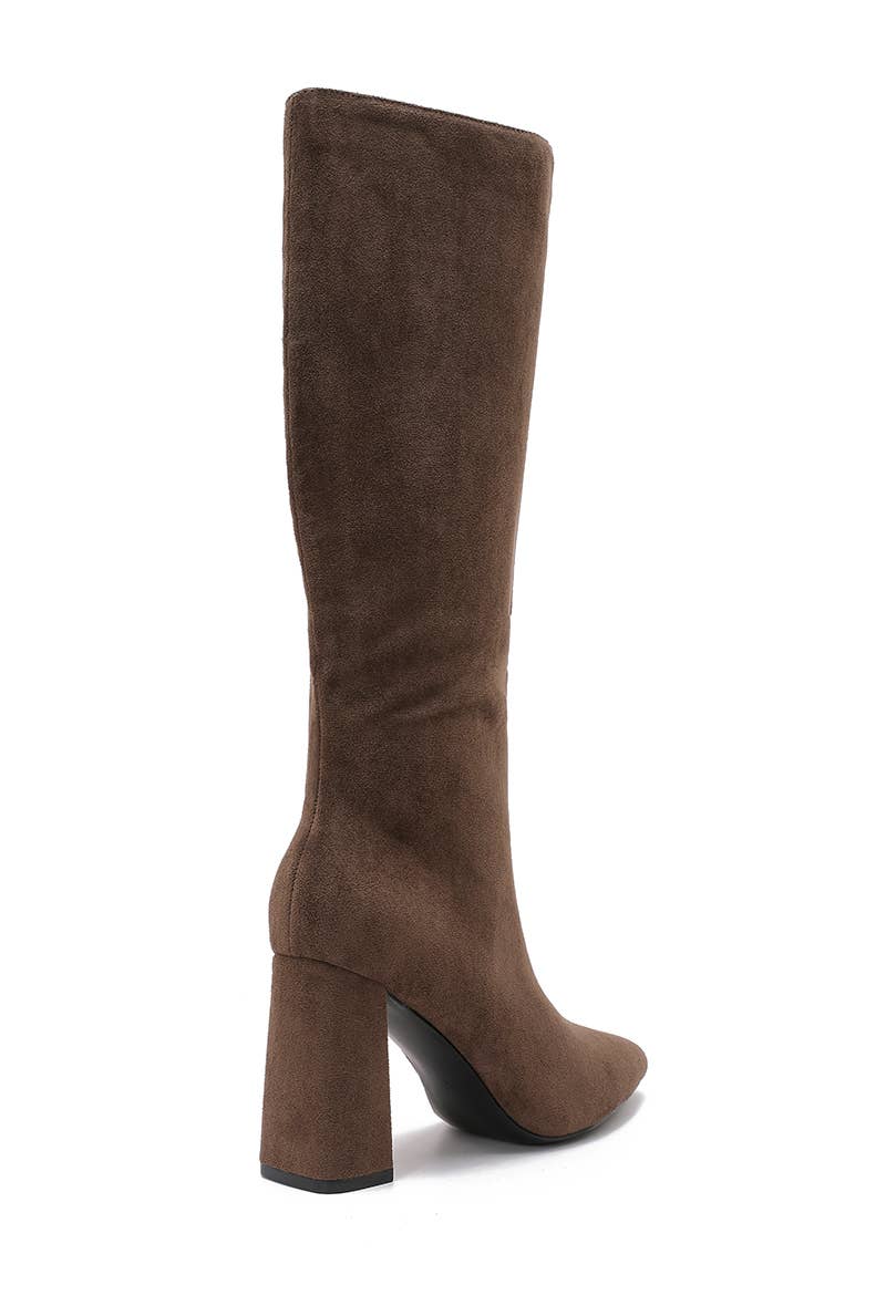 Joia Paris – wholesale Boots – Unisex – Square-heeled boots in faux suede H8-995H7