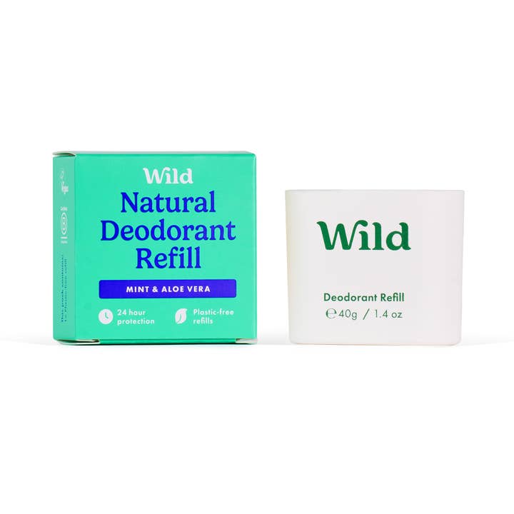 Wild – wholesale Deodorant – Men's – Wild Men's Mint & Aloe Vera Deo Refill (8 Pack)1