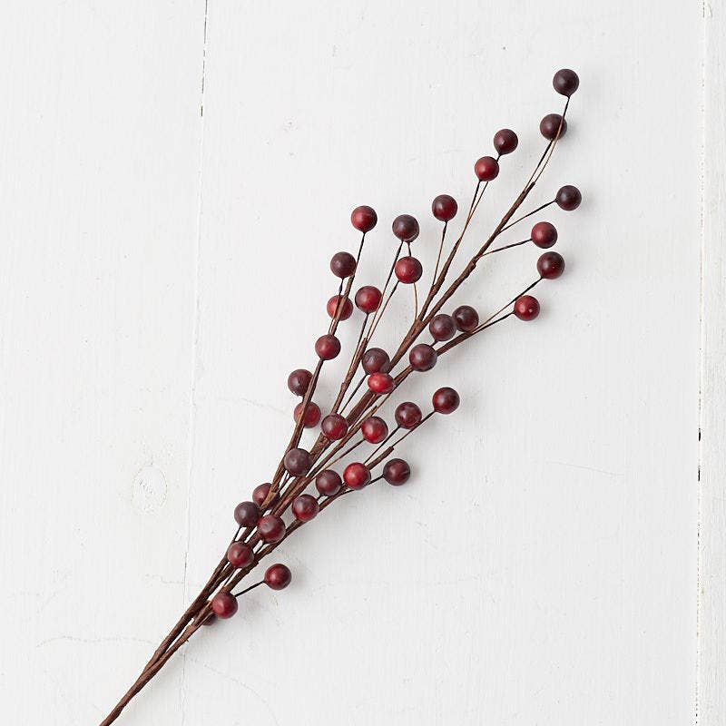 Factory Direct Craft - Wholesale Artificial Flowers - 17"  Dark Burgundy Artificial Berry Spray 5
