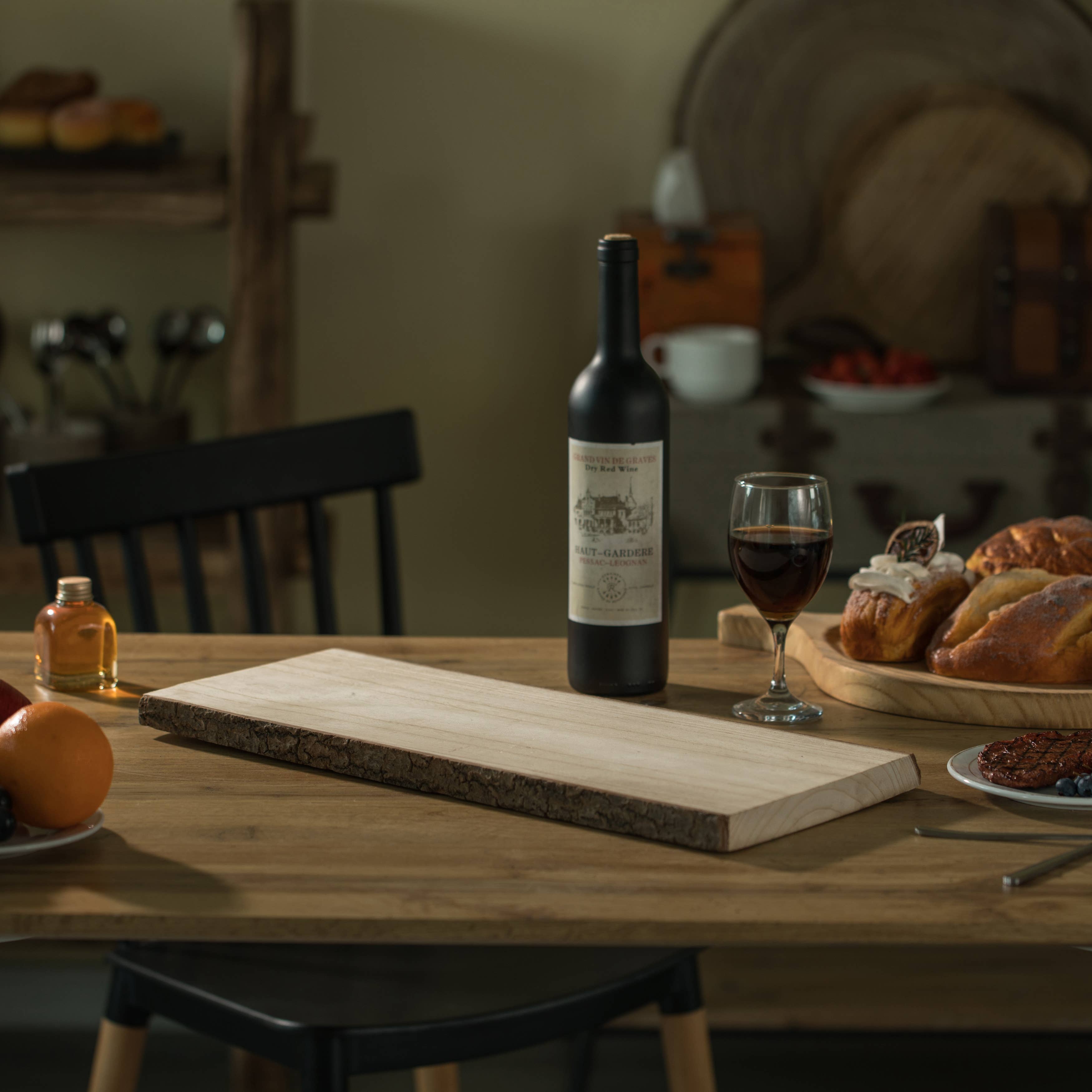 Quickway Imports - Wholesale Serving Tray - Rustic Natural Tree Log Wooden Rectangular Serving Tray22