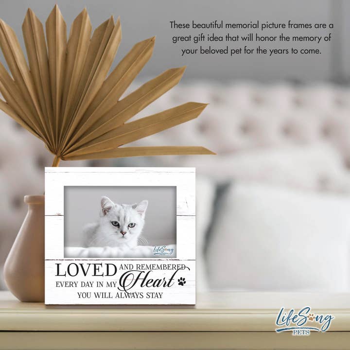 LifeSong Milestones - Wholesale Picture Frame - Love and Remembered Cat Picture Frame for Remembrance Gift4