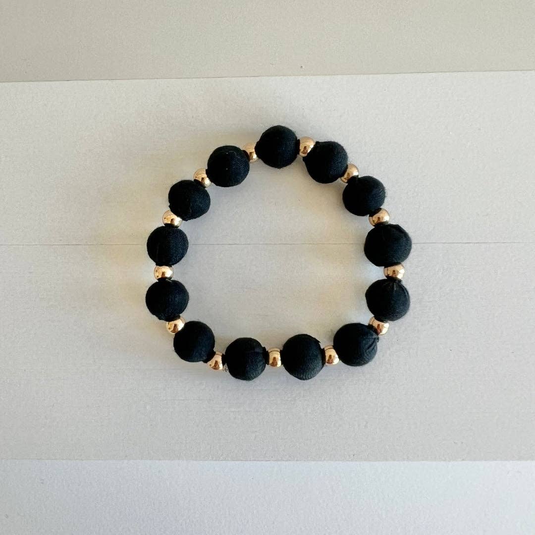 Humble Hilo - Vendita all'ingrosso Bracciale con perline - Bracciale Humble Hilo Sari Jewelry, con Perline di Tessuto e Perline Metalliche56