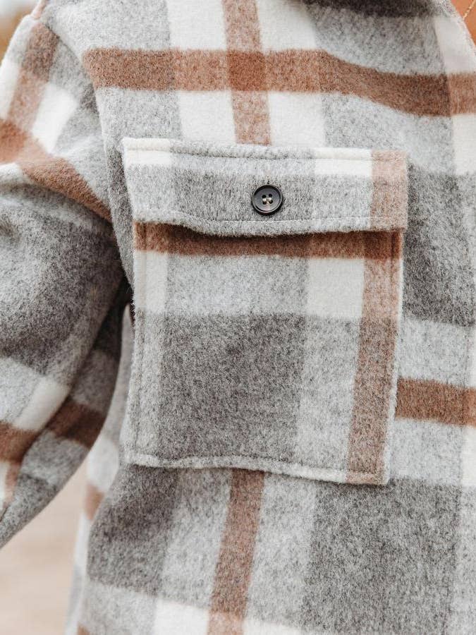 Lovesoft - Vendita all'ingrosso Giacca a camicia - Donna - Camicia da donna in flanella con bottoni scozzesi