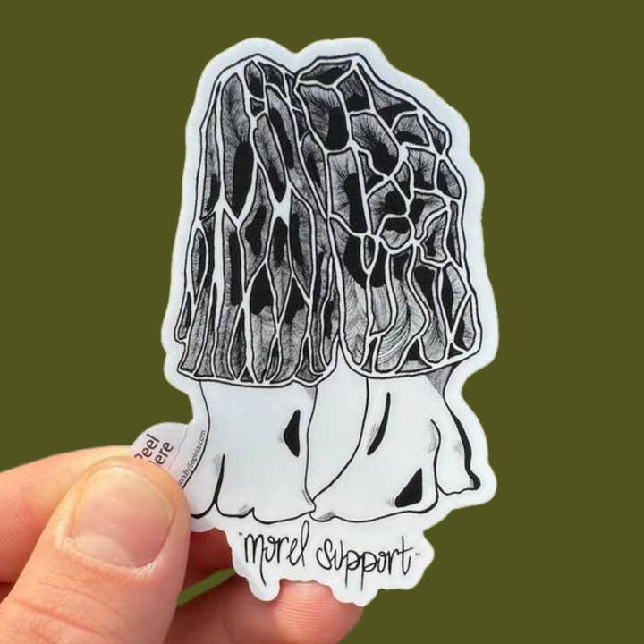 Adesivo in Vinile | Gioco di Parole con Supporto Morel | Disegno Colorato | 3 pollici per la vendita all'ingrosso da parte di Artwork by Sophia