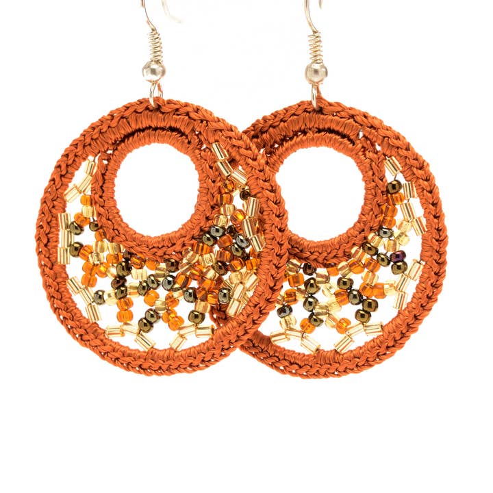 Crochet Hoop Earrings - Medium - Assorted Colors for wholesale by DIAMANTI DESIGNS