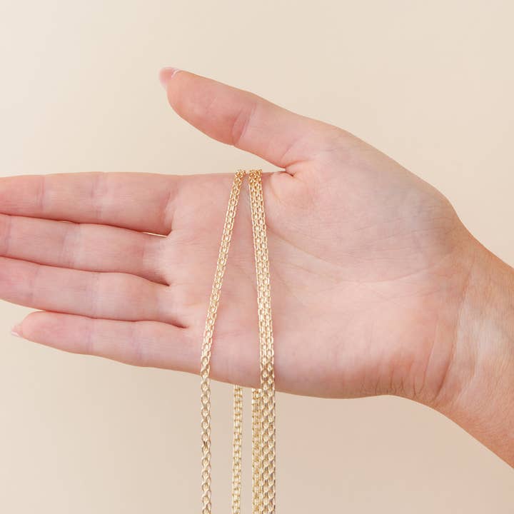 14k Gold Bismark Mesh Chain Necklace for wholesale on Faire