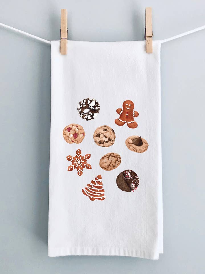 Christmas Sweets Tea Towel for wholesale by Tara Feather Designs