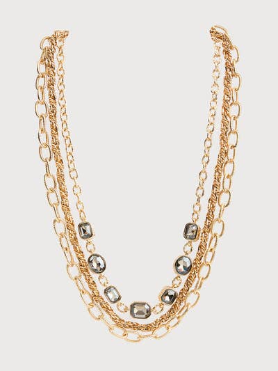 Collier Chaîne Cascade de Cristaux pour la vente par SAACHI