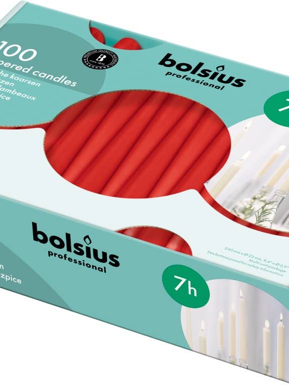 Vela Gótica Horeca 240/23 Caixa 100 Vermelho por atacado de Sfeerpunt