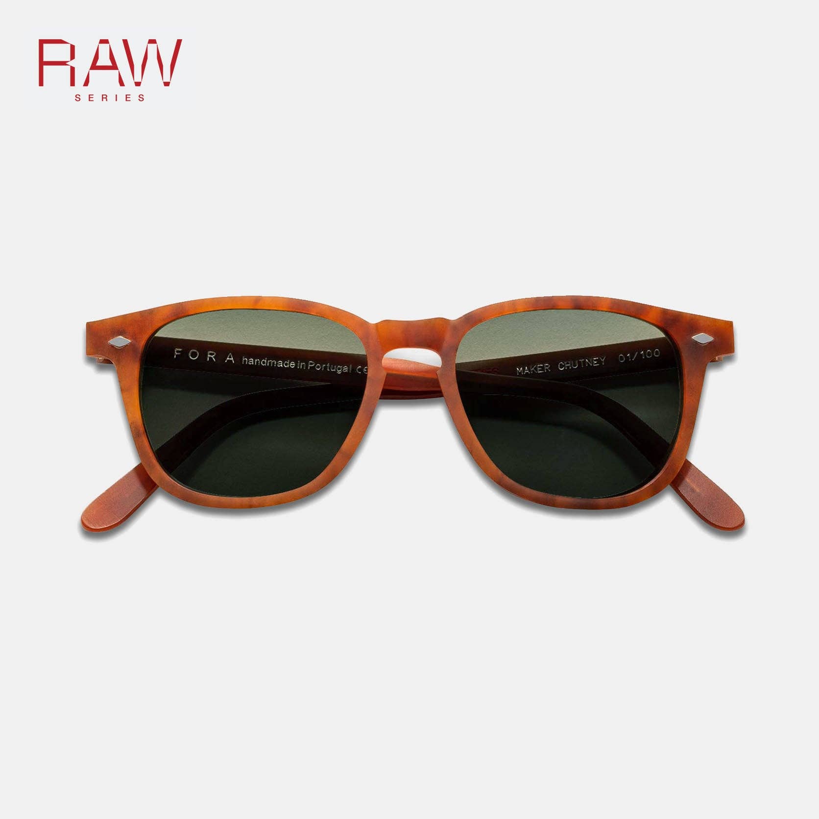 FORA - Wholesale Sunglasses - Unisex - Unisex Square Sunglasses | RAW Maker | Unpolished Acetate4