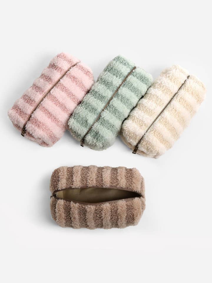 JBG313 Pochette Sherpa à motif rayé pour la vente par MiMi Wholesale