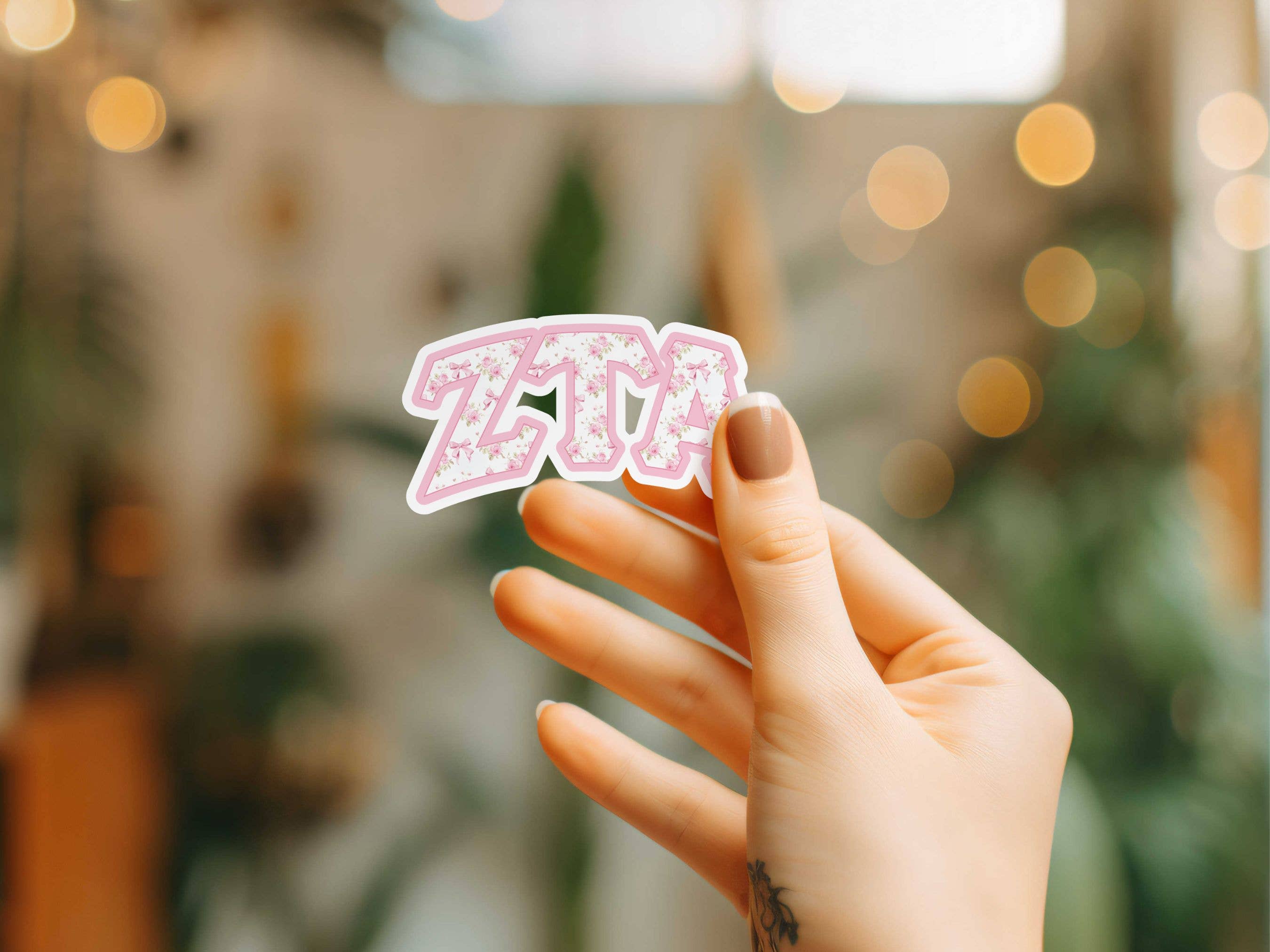 Aspen and Lark - Wholesale Sticker - Zeta Tau Alpha Sticker - Cottage Pink2