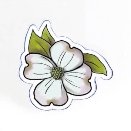 Positively North Carolina - Wholesale Sticker - North Carolina Dogwood Flower Waterproof Vinyl Sticker4