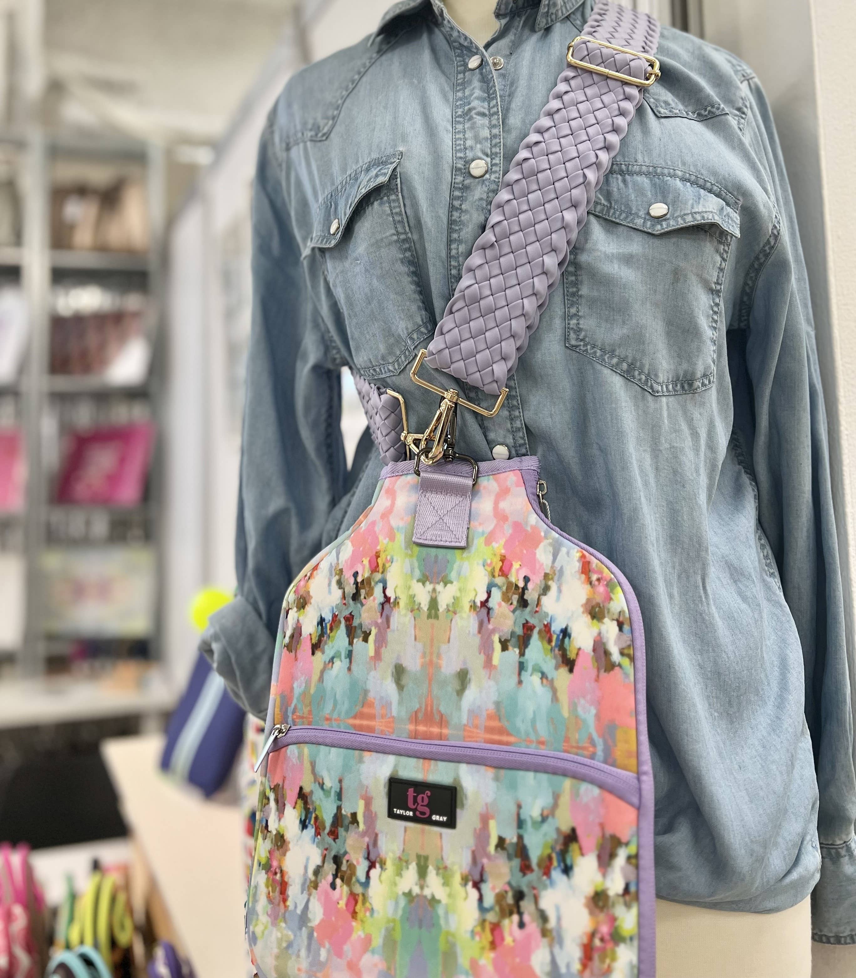 TAYLOR GRAY - Wholesale Bag Strap - Women's - Woven Neoprene Strap GREEN | shoptaylorgray2