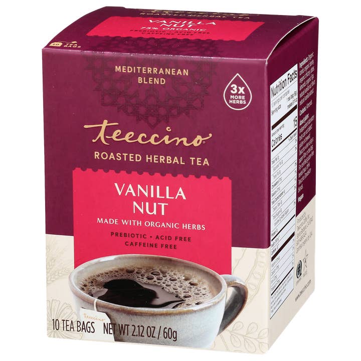 Teeccino - Wholesale Health/Detox Tea - Vanilla Nut Roasted Herbal Tea-75 % Organic2