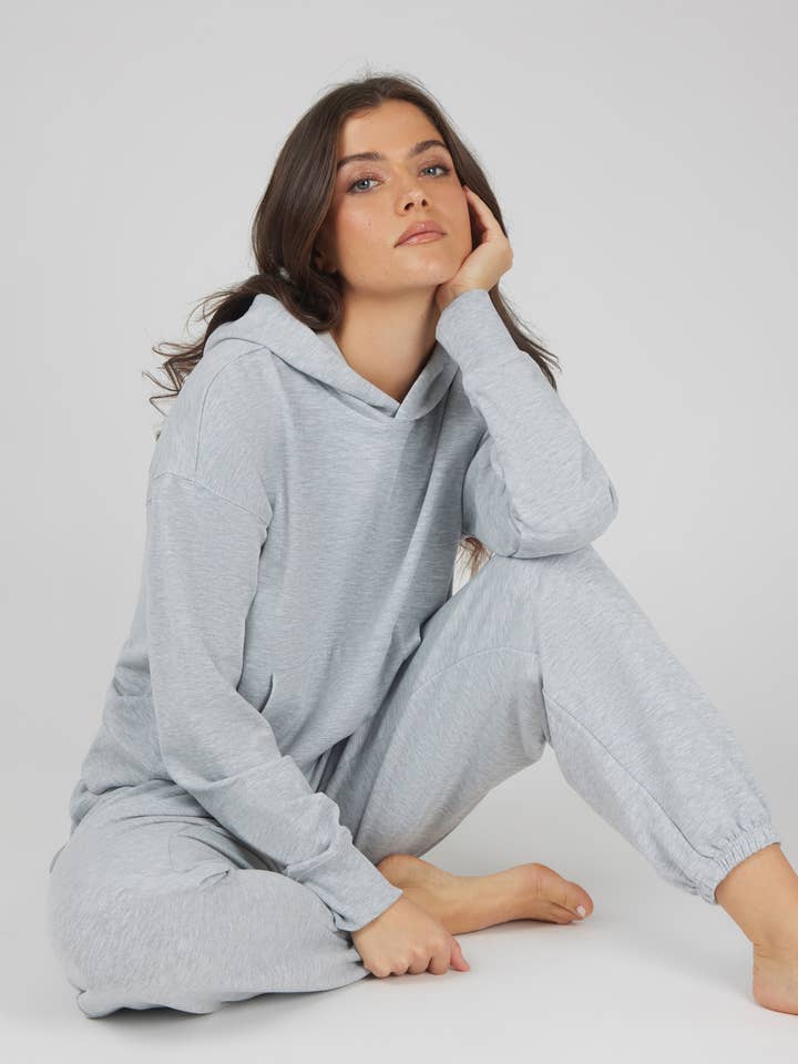 Women's Hoodie with Pocket and Cargo Jogger Set for wholesale by 90 Degree by Reflex & Yogalicious