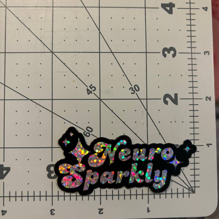 Comma Craft Co - Wholesale Sticker - Neuro Sparkly - Glitter Vinyl Laptop Bumper Sticker1