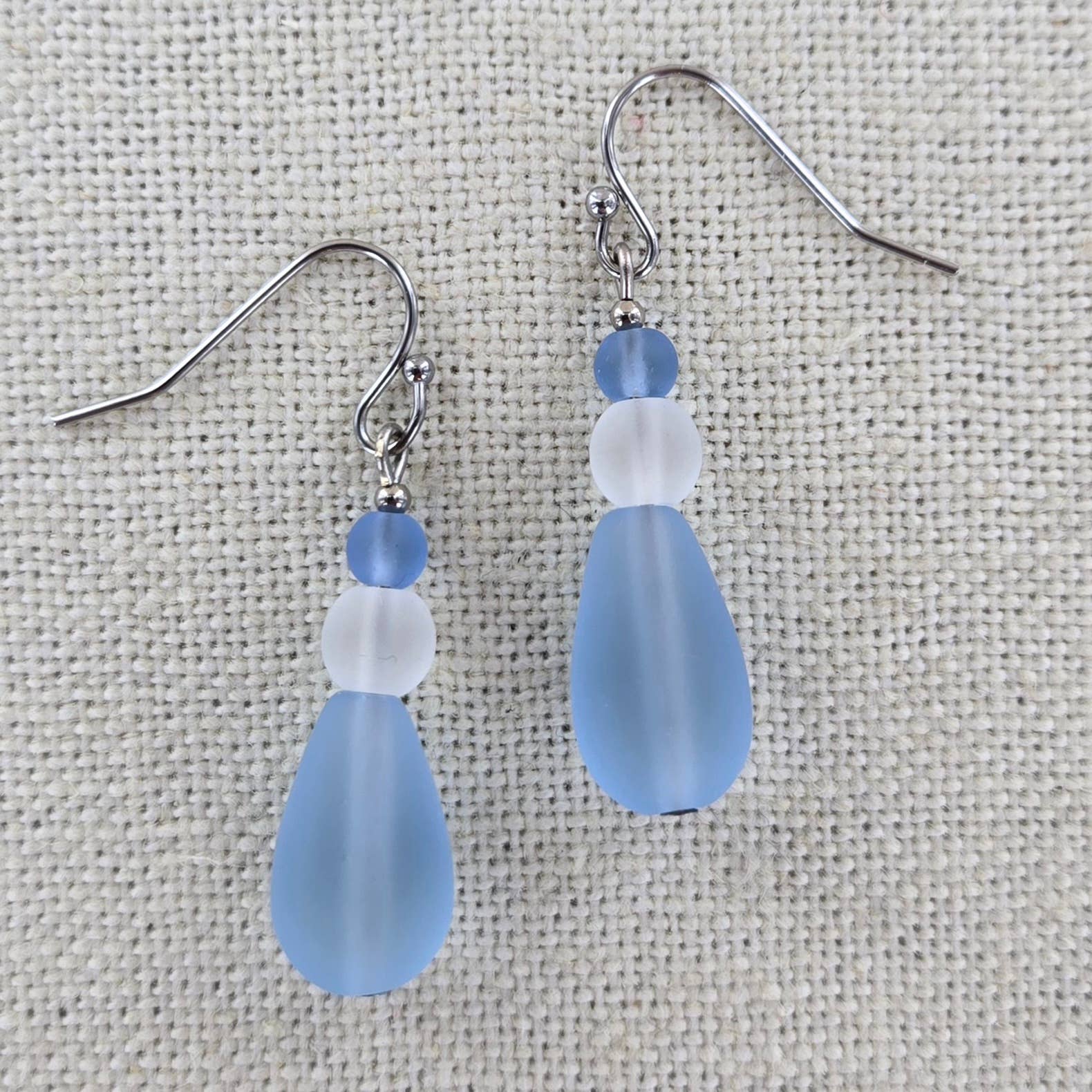 Sadie Green's Jewelry - Wholesale Dangle Earrings - Sea Glass Drop Earring 1711-SP1