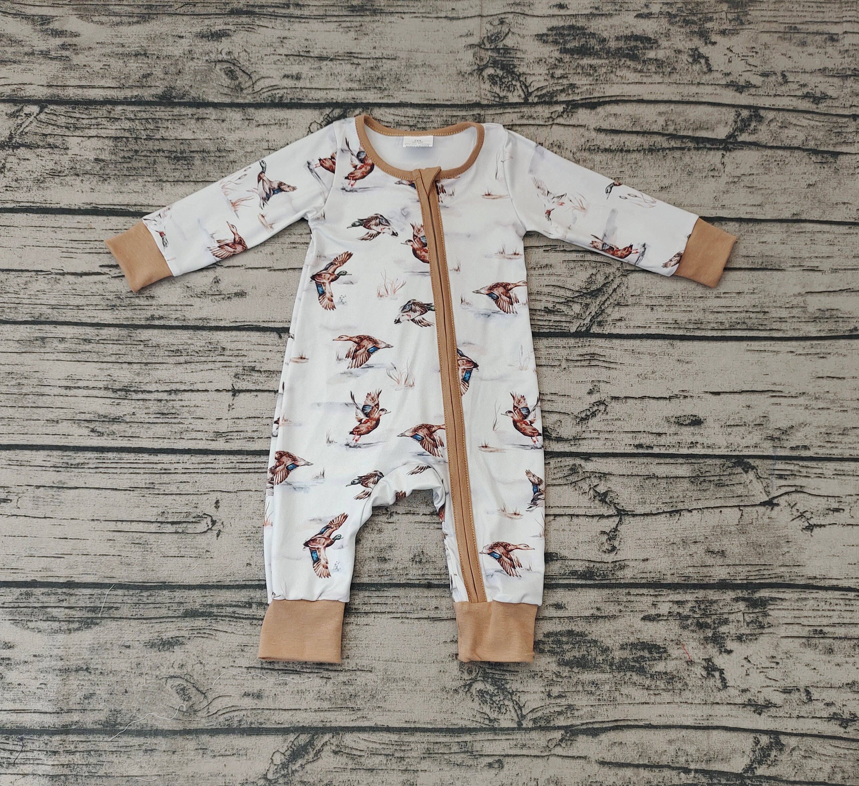 Aier Wholesale - Wholesale Sleepsuit - Baby - Baby Infant Kids Duck Hunting Long Sleeve Zip Sleepers Rompe2