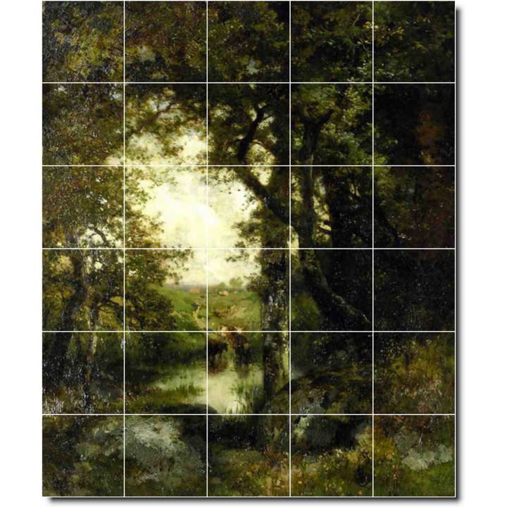 Country Ceramic Tile Mural PT06388 for wholesale by Picture-Tiles.com