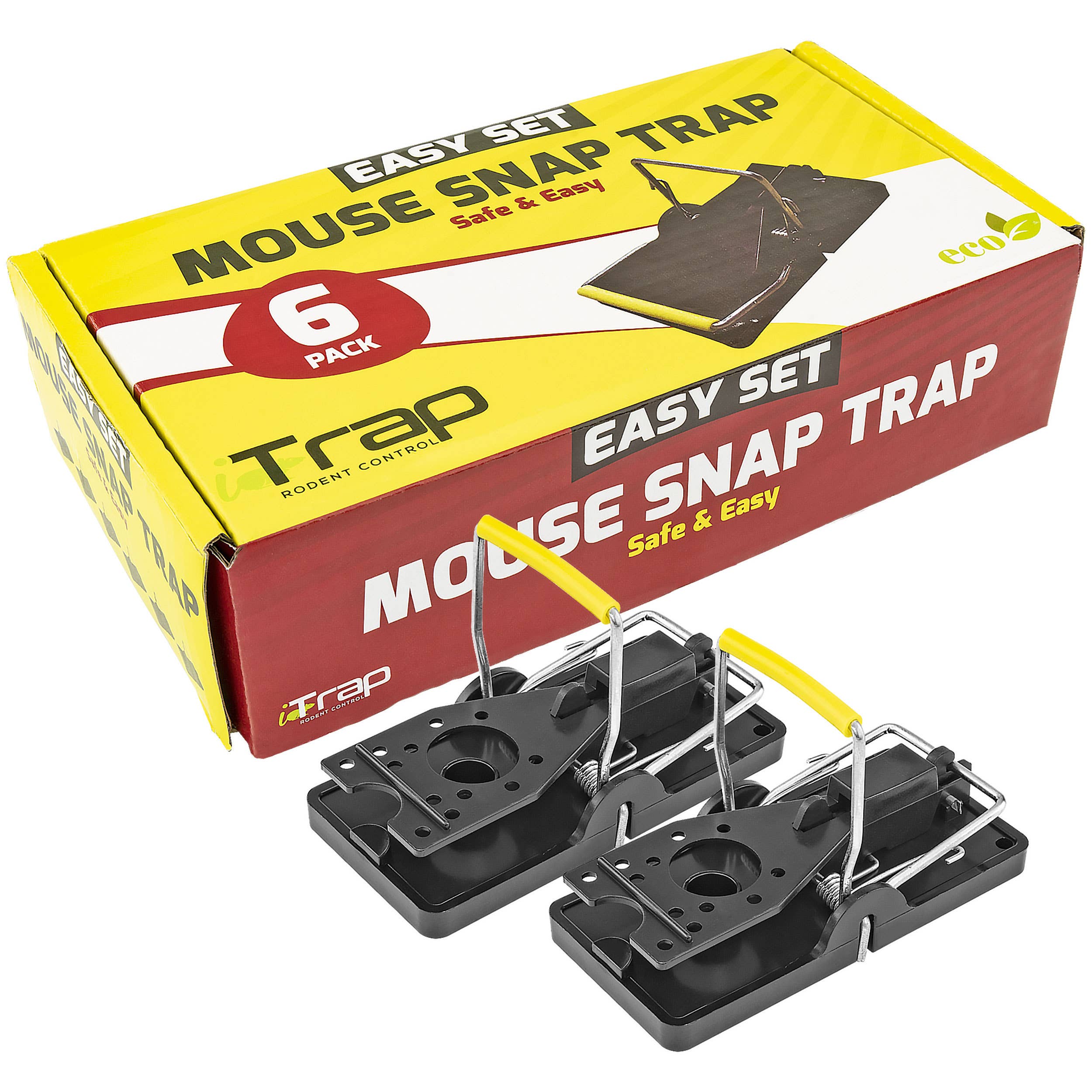 Fairly Odd Brands - Wholesale Gag Gift/Novelty Gift - iTrap Easy Set Snap Mouse Traps w/Bait Cups, 6 Pack0