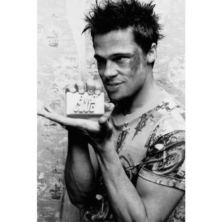 Posters Wholesale – wholesale Poster – Fight Club Brad Pitt Soap Movie Black & White Poster