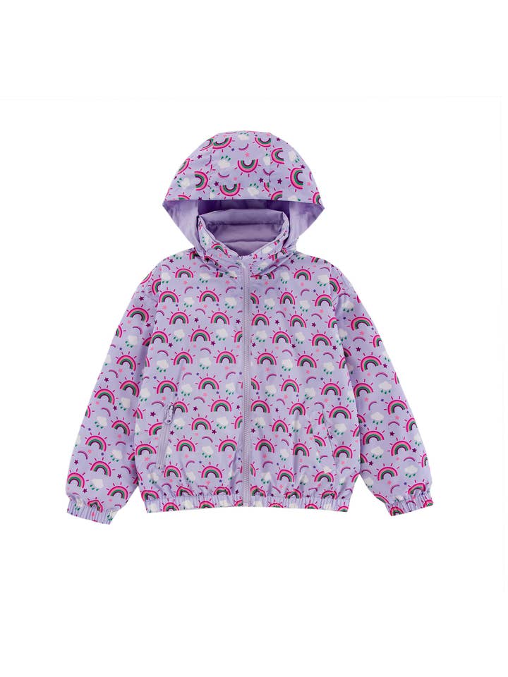 Max Reversible Rain Jacket Windbreaker, Purple Rainbow for wholesale by calonie