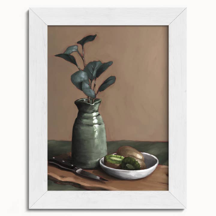 The Ugly Cat Studio - Wholesale Art Print - Eucalyptus and Kiwi Still Life Art Print5