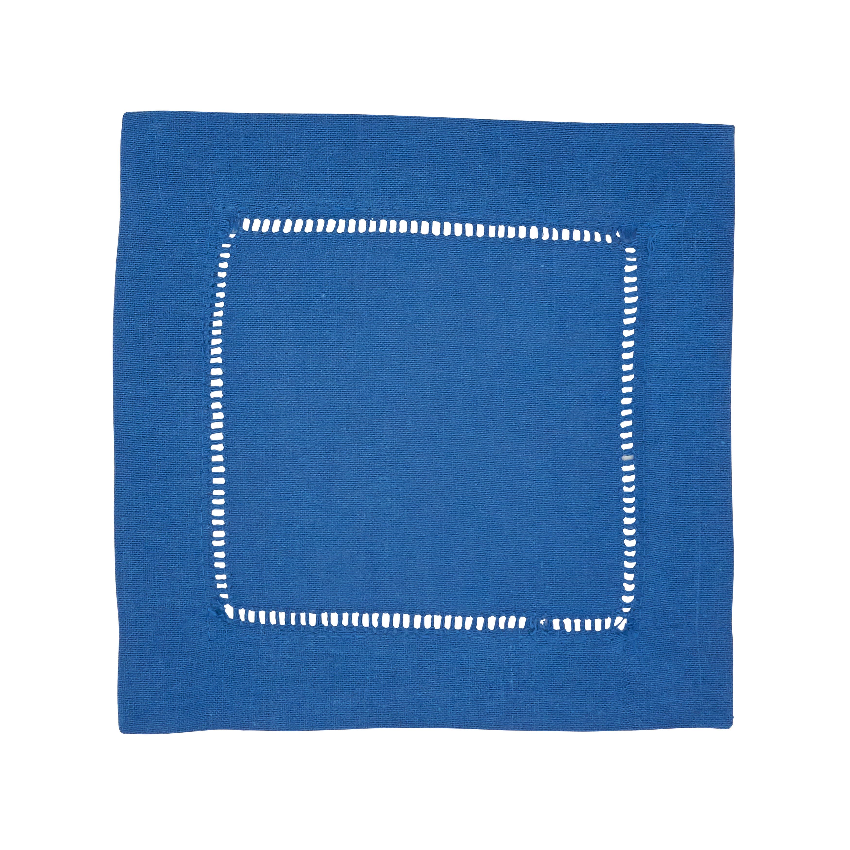 Saro Lifestyle - Wholesale Dinner & Cloth Napkin - Linen Blend Hemstitched Cocktail Napkin2