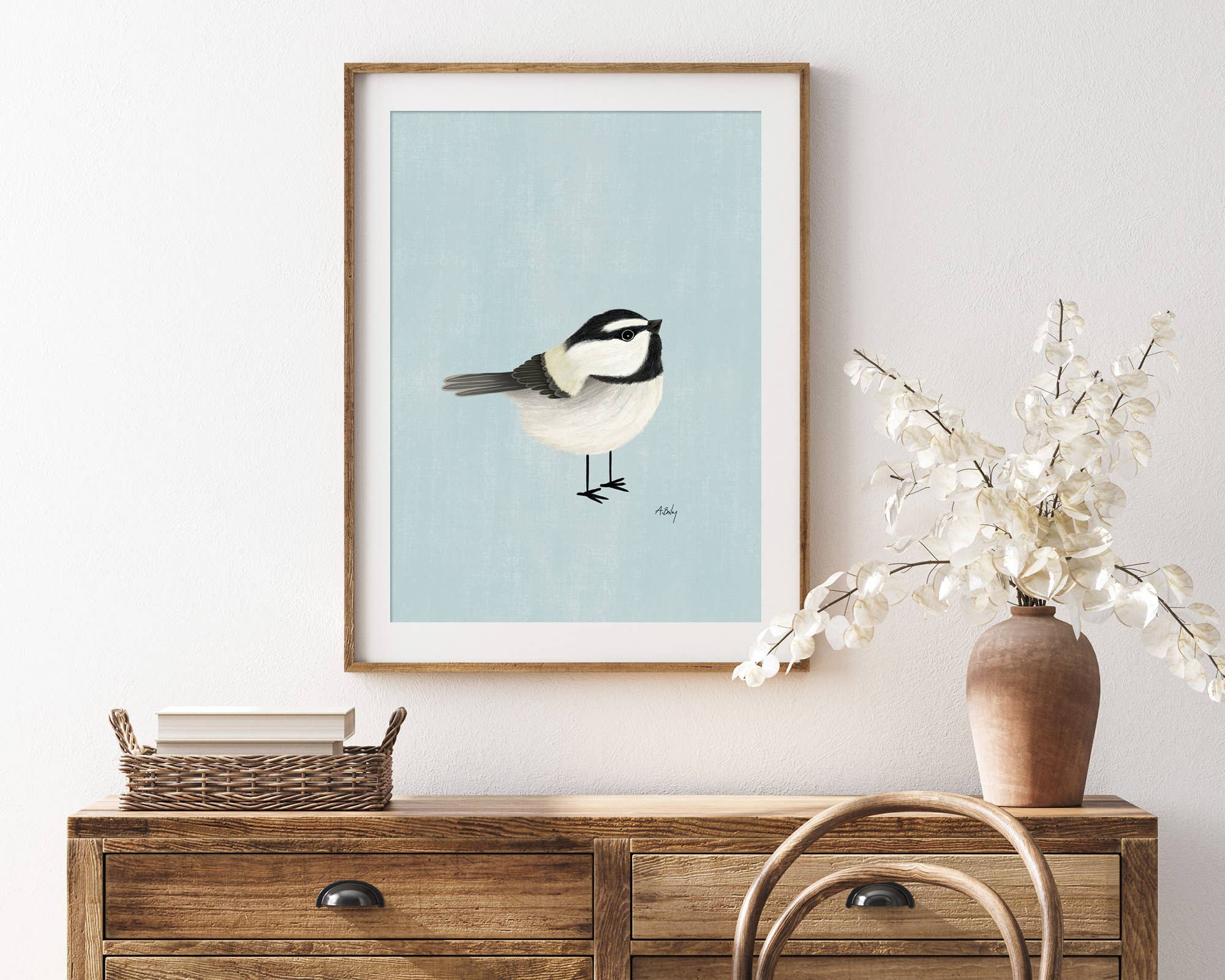 Annie Bailey Art - Wholesale Art Print - Mountain Chickadee - bird illustration Print6