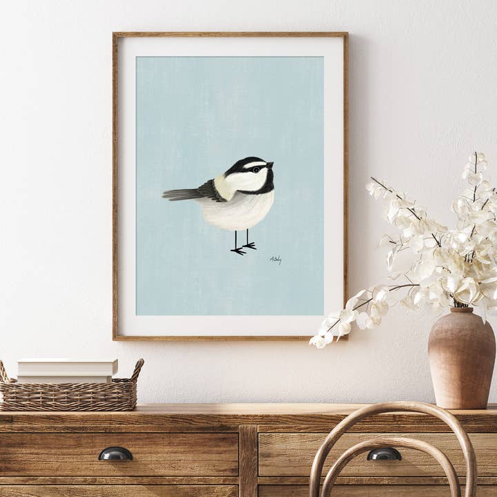 Annie Bailey Art - Wholesale Art Print - Mountain Chickadee - bird illustration Print6