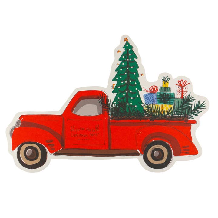 $7.00 min 12 RED TRUCK DIECUT PLACEMAT for wholesale by LUX FRAGRANCES