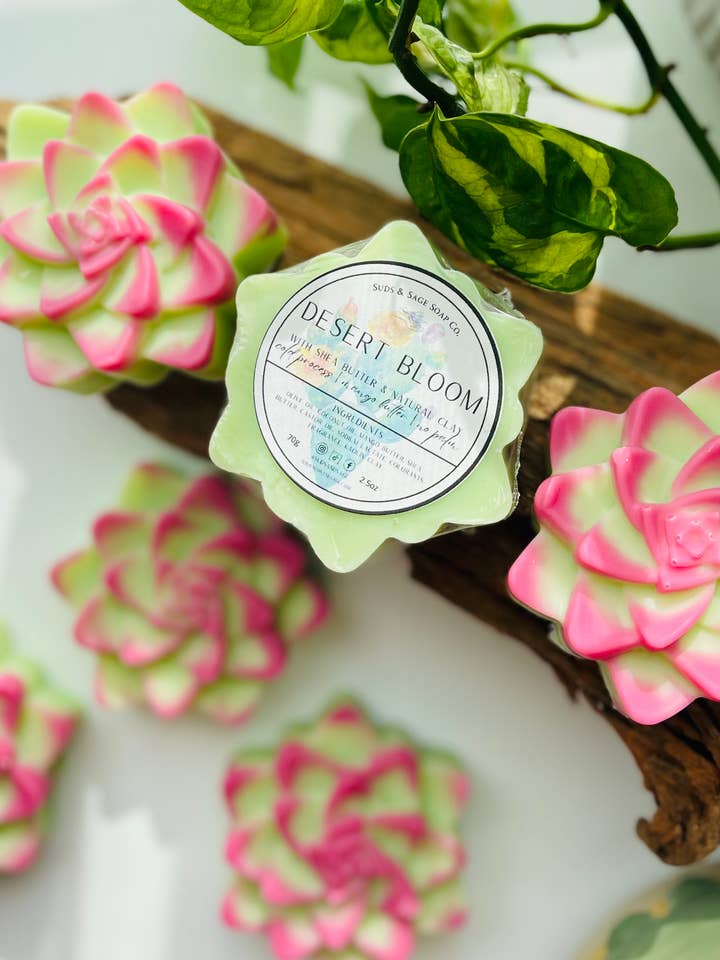 Desert Bloom Handcrafted Soap for wholesale by Suds and Sage