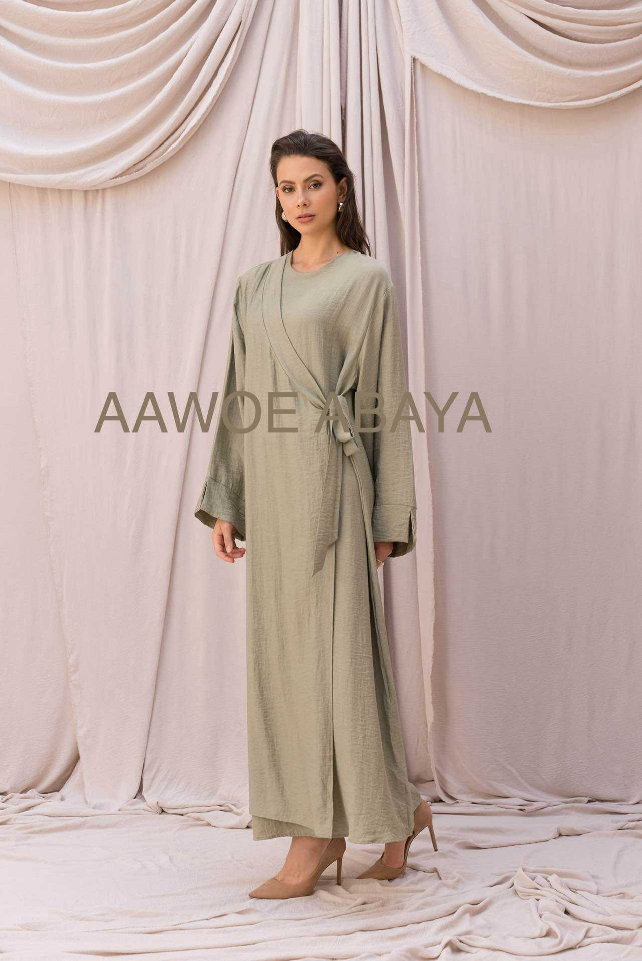 Aawoe Abaya – Kaftan - Mulher por atacado – Vestido Abaya Elegante - 2421-VES11