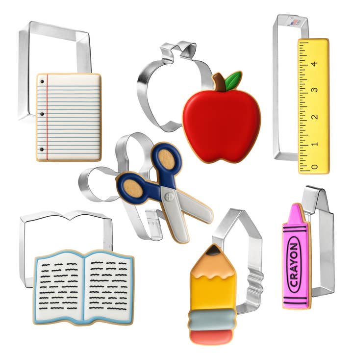 Zurück zur Schule Lehrer-Wertschätzung Ausstechformen-Set für den Großhandel von CookieCutter.com