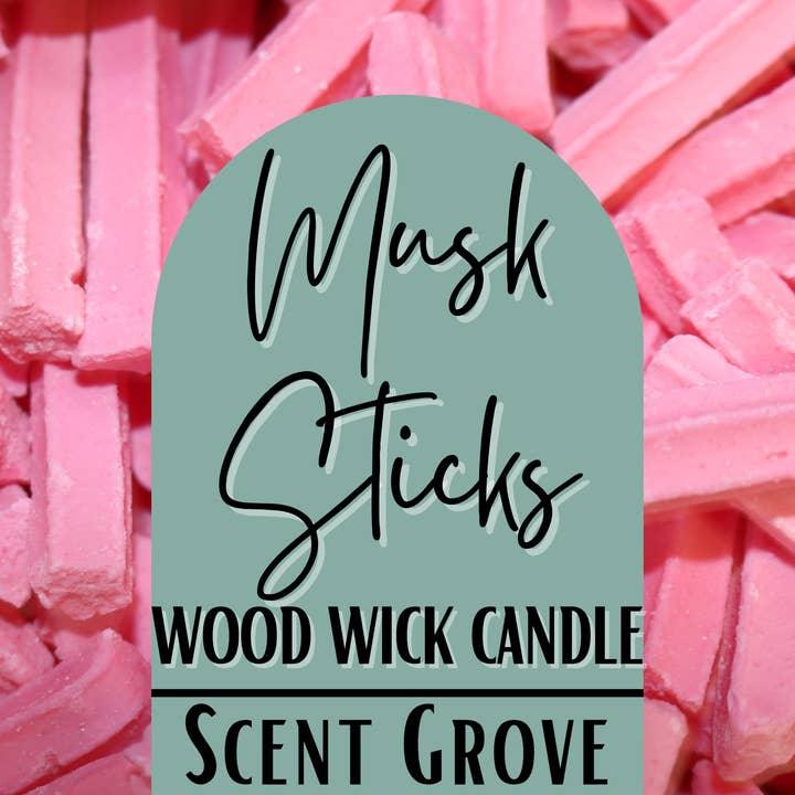 Scent Grove - Wholesale Novelty candle - Musk Sticks scented Wood Wick Soy Candle